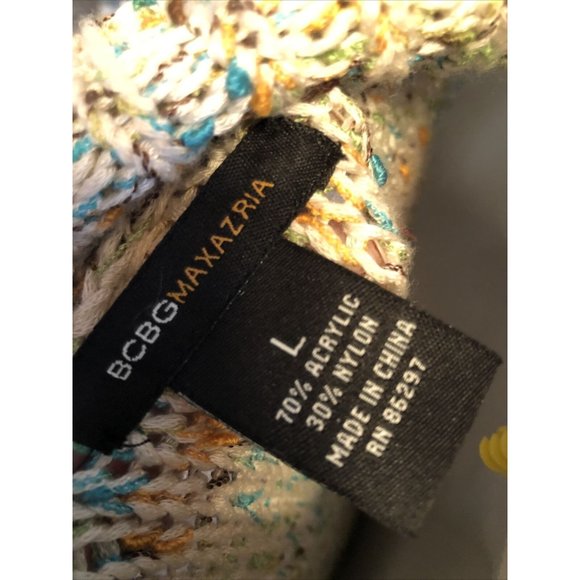 BCBG Large Long Cardigan Sweater Jeweled Collared - Picture 5 of 5